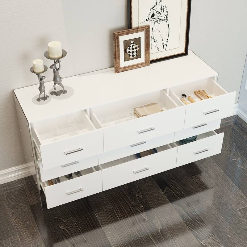 White Storage Office 9-Drawer,File cabinets,Home & office,for Professional Organization