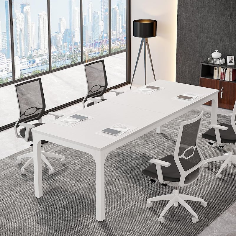 78.74" Large Rectangle Conference Table, Office Meeting/Seminar/Business Table Desk for Office Boardroom & Meeting Room