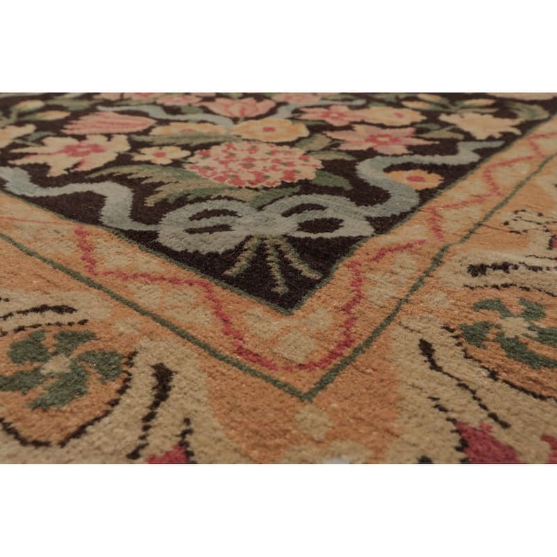 Hand Knotted Chocolate Aubusson Savonnerie Wool Traditional Area Rug