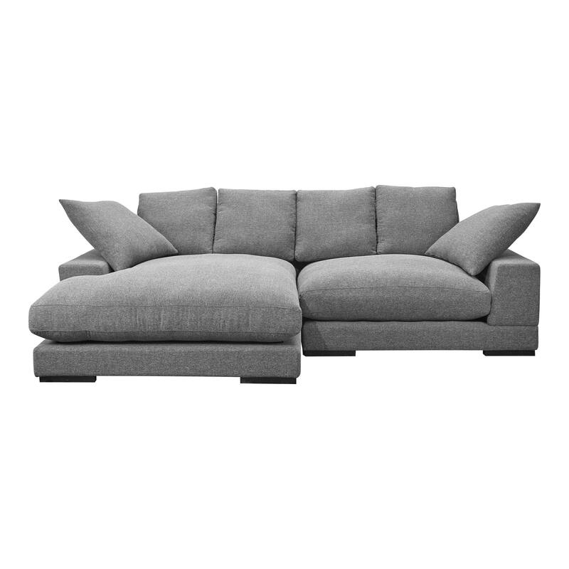 Aurelle Home Reversible Contemporary Sectional Sofa - Grey