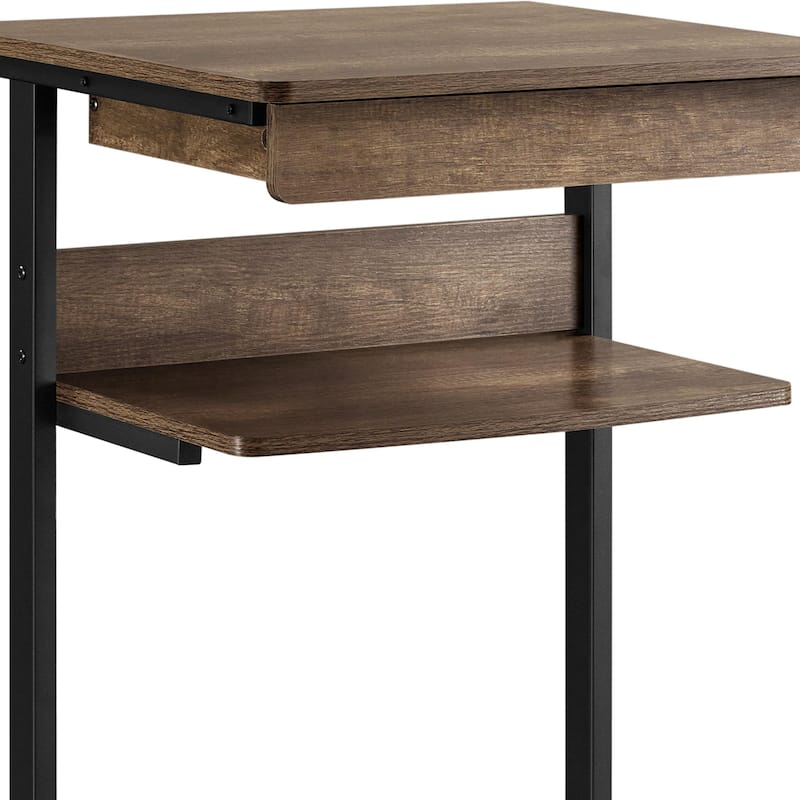 Yaheetech Rolling Computer Desk Table Tray Desk with Drawer and Shelf