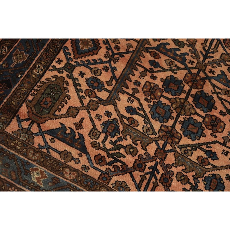 Hand Knotted Oriental 100% Wool Carpet Traditional Floral Peach Lilian Area Rug - 6' 6'' X 4' 5''