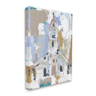 Stupell Church House Abstraction Distressed Vintage Detail Canvas Wall ...