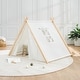 preview thumbnail 1 of 22, Kids Play Tent, Indoor Canvas Play Tent by Comfy Cubs Natural Wood