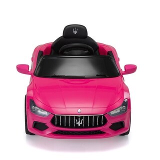 Realistic Maserati Ghibli 12V Kids Electric Car with Remote, Music, Lights, and Safety Features