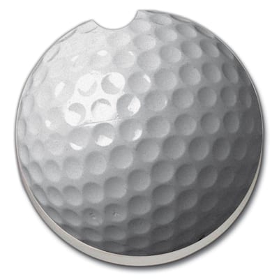Counterart Absorbent Stoneware Car Coaster, Golf, Set of 2 - 2.5