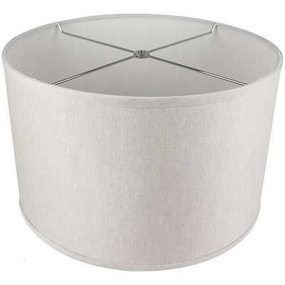 Classic Drum Smooth Linen Lamp Shade, 8" to 16" Bottom Size