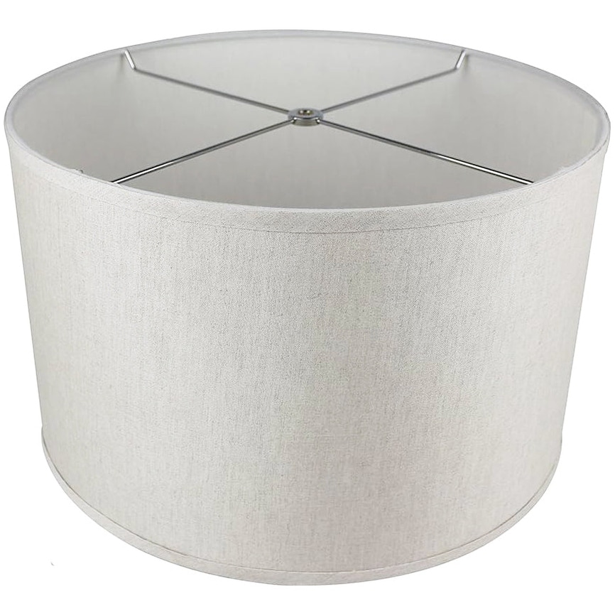 Classic Drum Smooth Linen Lamp Shade, 8" to 16" Bottom Size