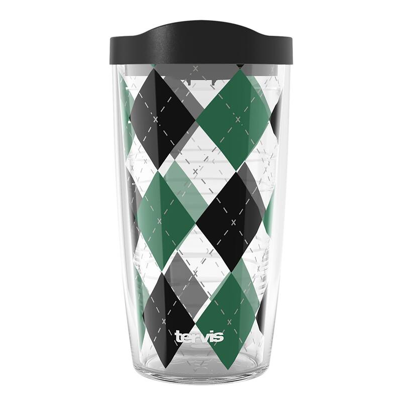 Tervis Golf Links Argyle Made in USA Double Walled Insulated Travel Tumbler, Classic - 16oz