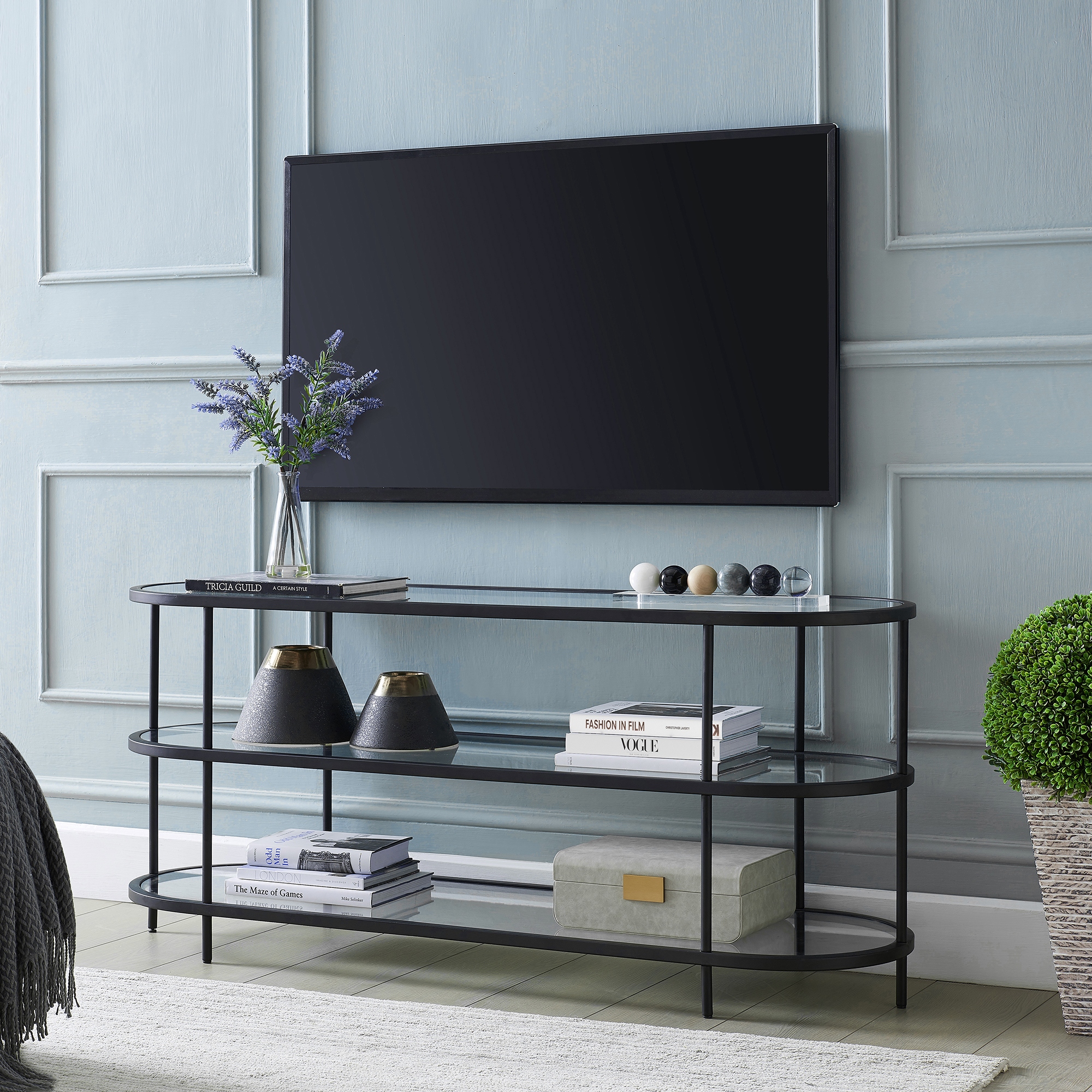 Oval sales tv table
