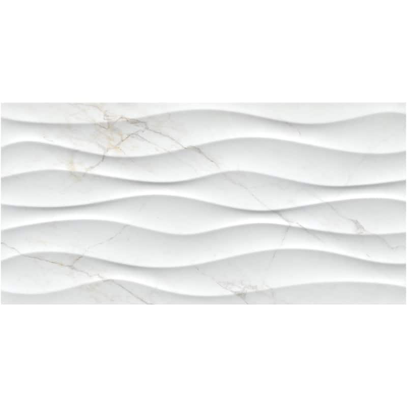 Ackland AKNPTLINCU12X24G-CA Linea - 12" x 24" Ceramic Wave Wall Tile -