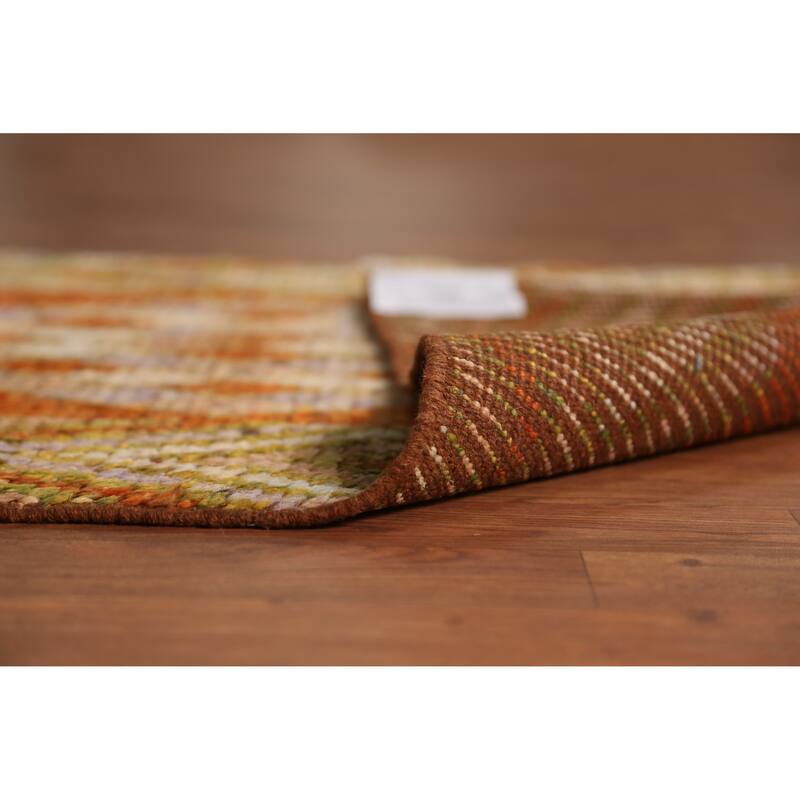 Geometric Moroccan Oriental Runner Rug Bedroom Handmade Wool Carpet - 2'10" x 9'7"