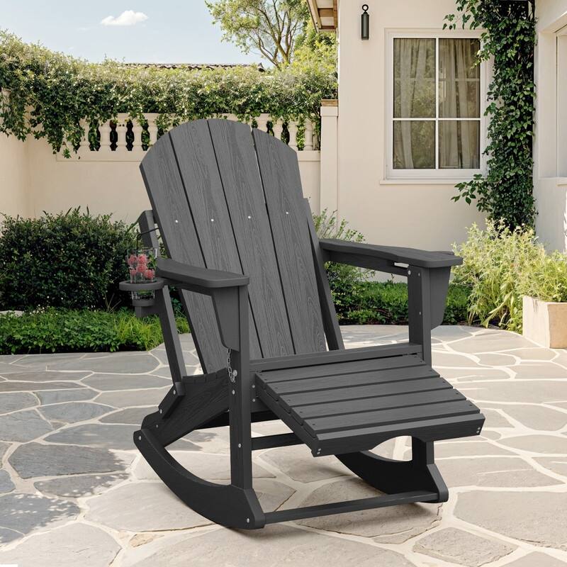 Foldable Outdoor Rocking Chair – Removable Wheels, Ergonomic & Weatherproof