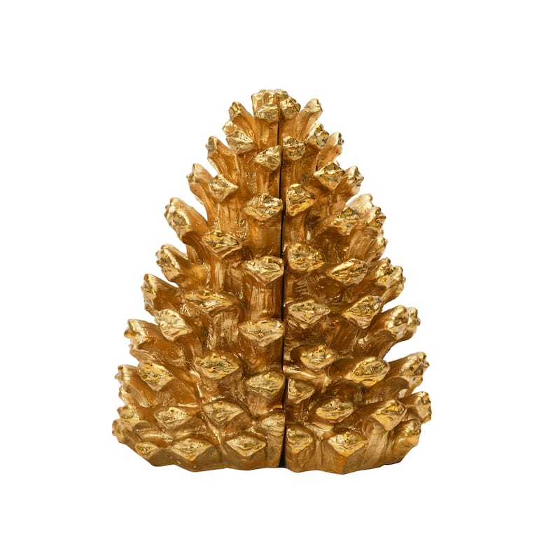 Pinecone Shaped Resin Bookends (Set of 2 Pieces)