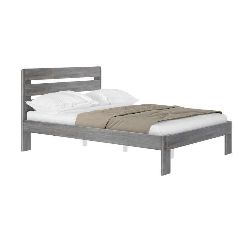 Plank and Beam Farmhouse Queen Bed with Plank Headboard