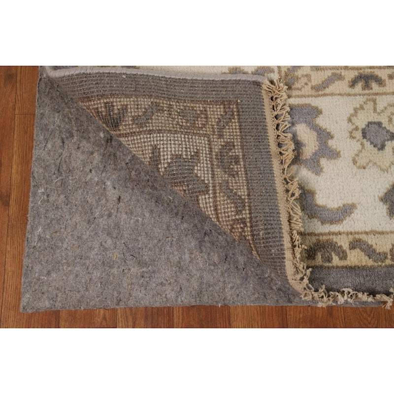 Gray Oushak Indian Area Rug Handmade Wool Carpet - 8'4"x 10'1"