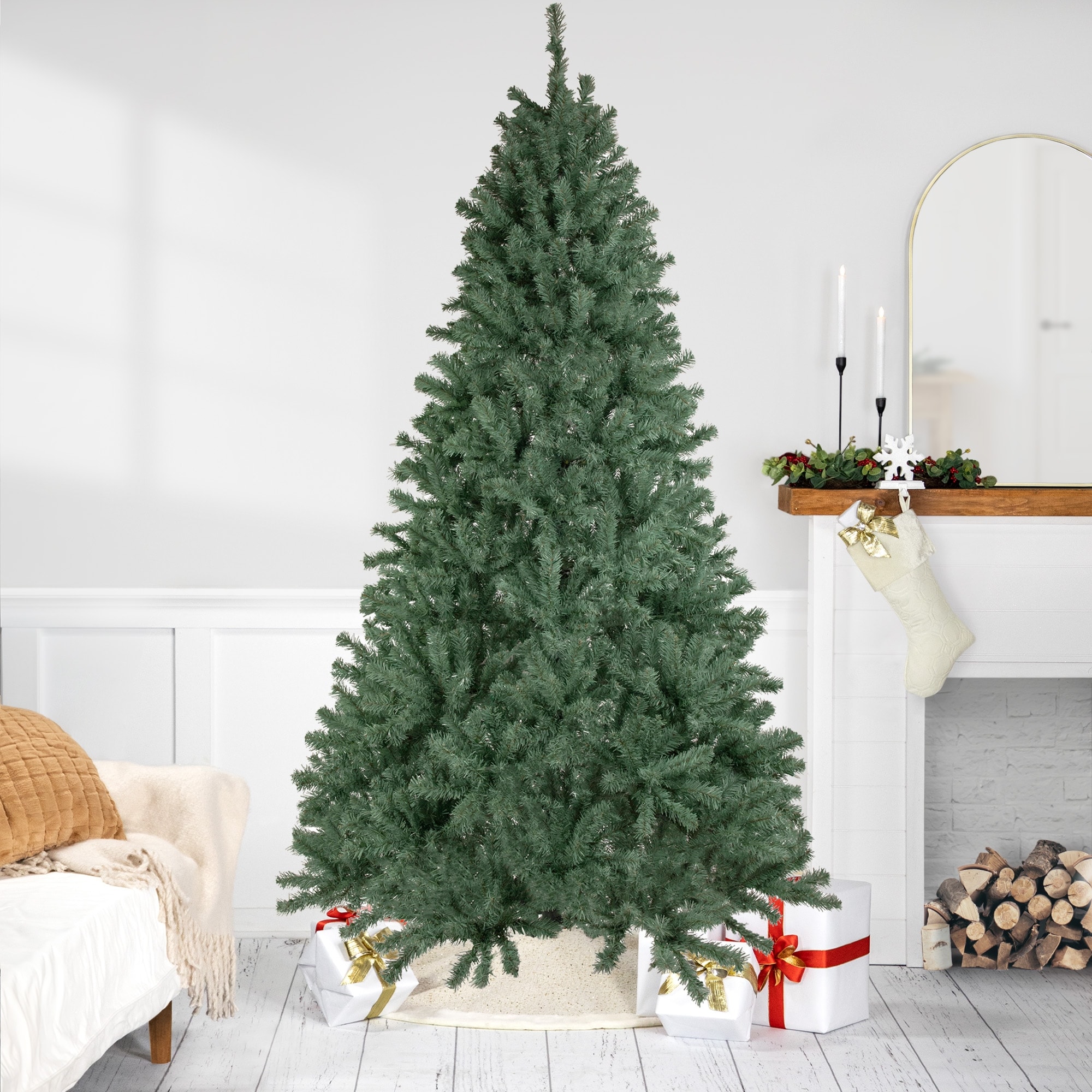 7.5' Colorado Blue Spruce Artificial Christmas Tree, Unlit - 7.5 Foot