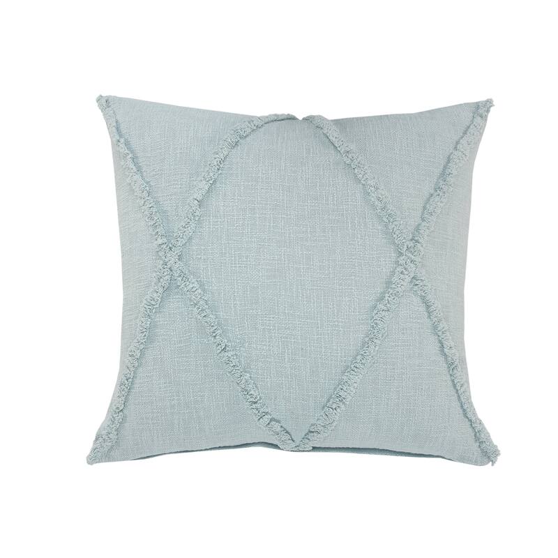 Solid Decorative Diamond Tufted Cotton Throw Pillow