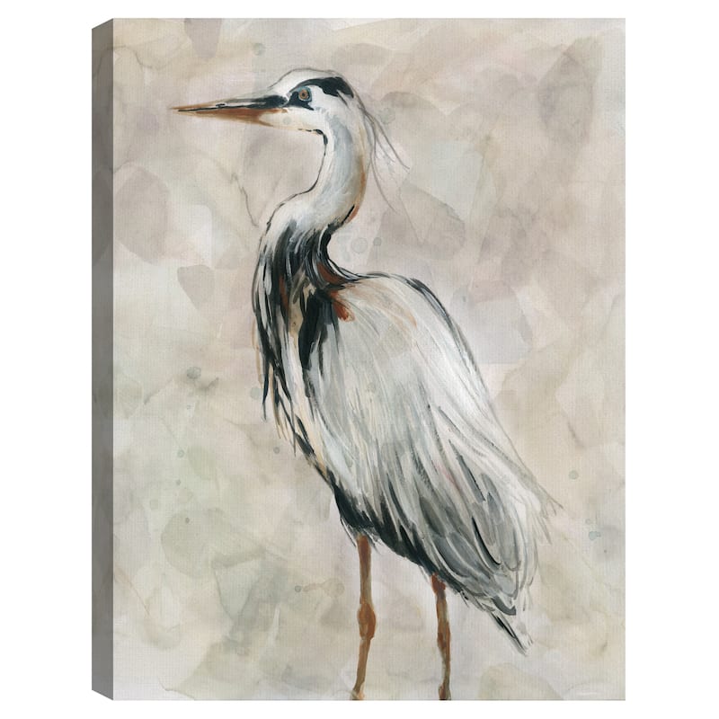 Crane at Dusk II Canvas Art Print