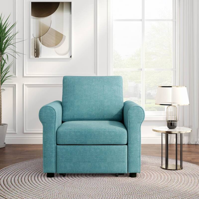 3-in-1 Adjustable Sleeper Sofa Bed, Pull Out Sofa Chair, Convertible Folding Bed for Living Room