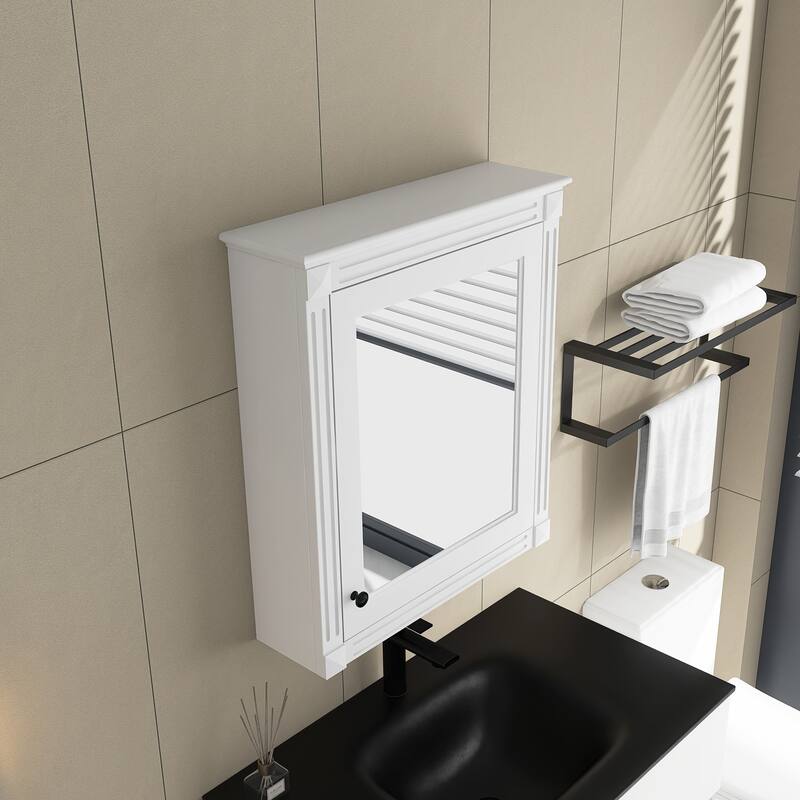 24'' x 27'' Wall Mounted Medicine Cabinet with Height Adjustable Shelf
