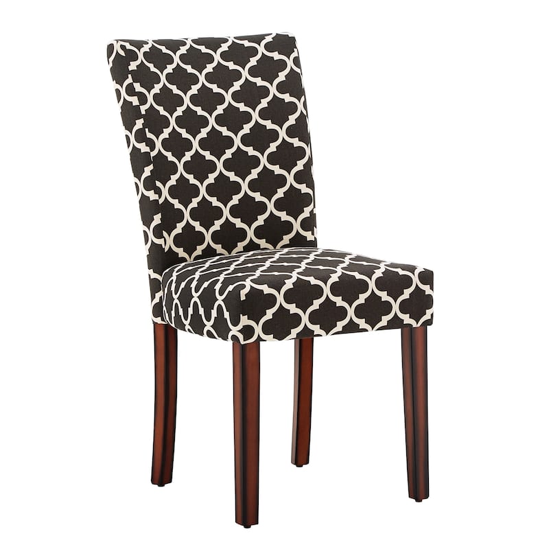 Catherine Moroccan Pattern Fabric Parsons Dining Chair (Set of 2) by iNSPIRE Q Bold