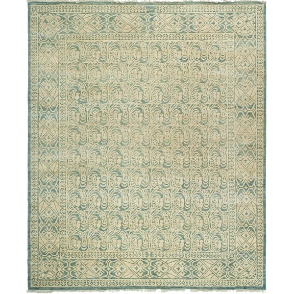 slide 2 of 6, SAFAVIEH Couture Hand-knotted Peshawar Adelajde Traditional Oriental Vegetable Dye Wool Rug 6' x 9' - Light Blue - Rectangle