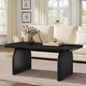 preview thumbnail 8 of 12, Rectangle Wooden Coffee Table, Farmhouse Accent Center Table Low Cocktail Tea Table for Living Room Black