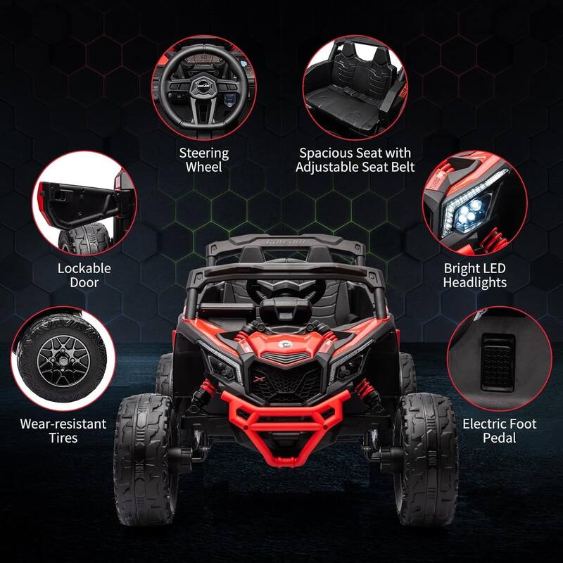 12V Licensed Can-Am Electric Off-Road Utv Car for Kids