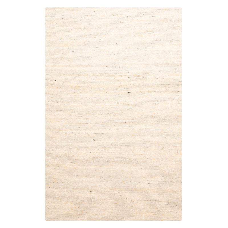 ECARPETGALLERY Braid weave Sienna Cream Wool Rug - 5'0 x 7'8