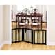 PAWLAND-3 Panels,24 Inch,Dog Gate, Freestanding Foldable Wooden Pet Gate, Safety Gate Fence