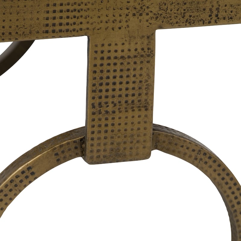 Sagebrook Home Modern Glam Iron Marble Top Coffee or Accent Table