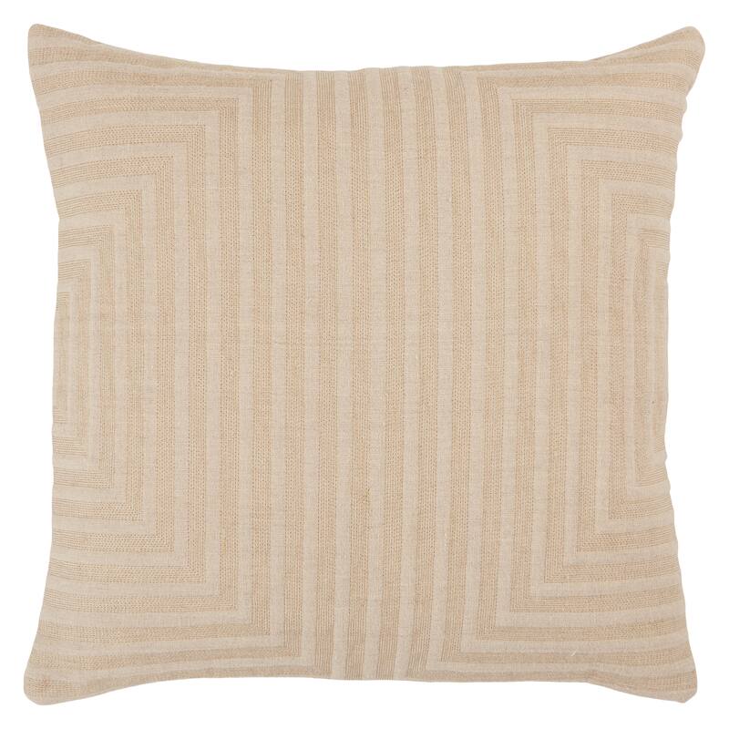 Neutra Light Taupe Geometric Throw Pillow - 18"X18" Cover Only - Light Taupe