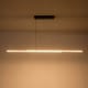 preview thumbnail 12 of 21, 59" Modern Black/Gold Linear Integrated LED Pendant Kitchen Island Light Bar