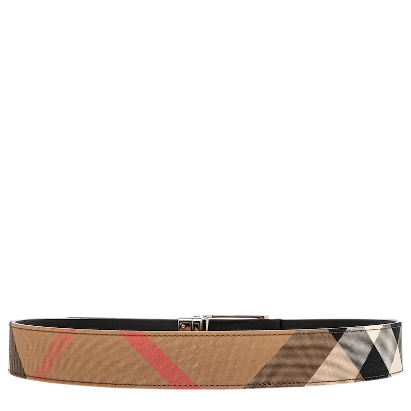 Burberry Men's Reversible Check Belt 1.4" Wide