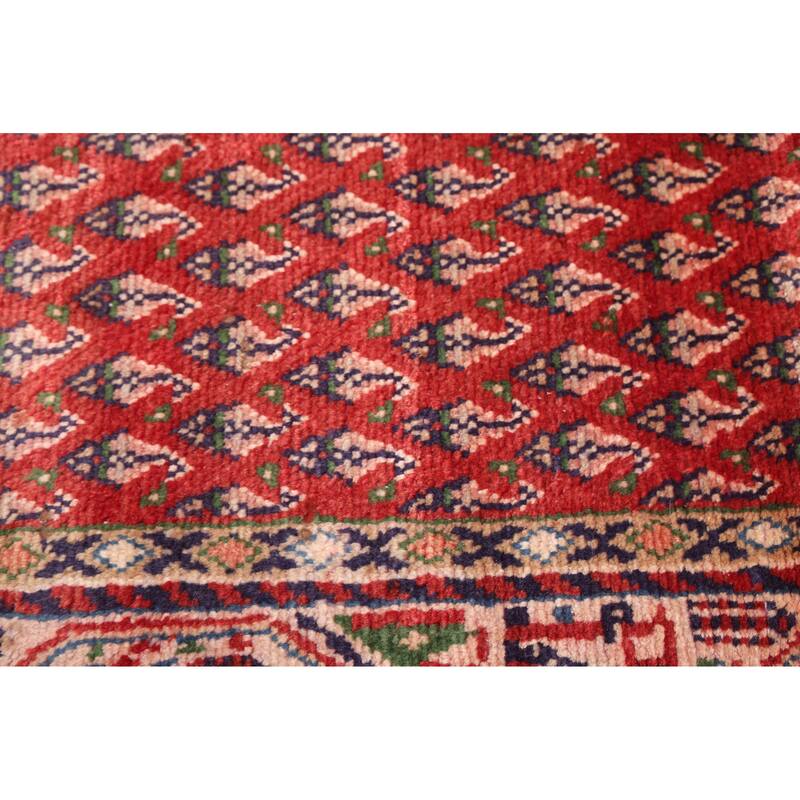 ECARPETGALLERY Hand-knotted Andelz Red Wool Rug - 4'4 x 10'8