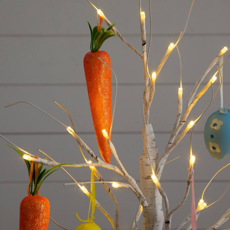 2-ft Pre-Lit Easter Egg and Carrots Twig Tree with 24 LED Lights