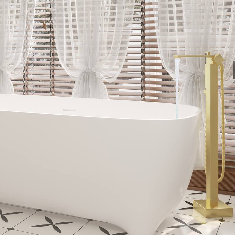 Freestanding Bathtub Faucet With Hand Shower Tub Faucets Floor Mount Tub Filler