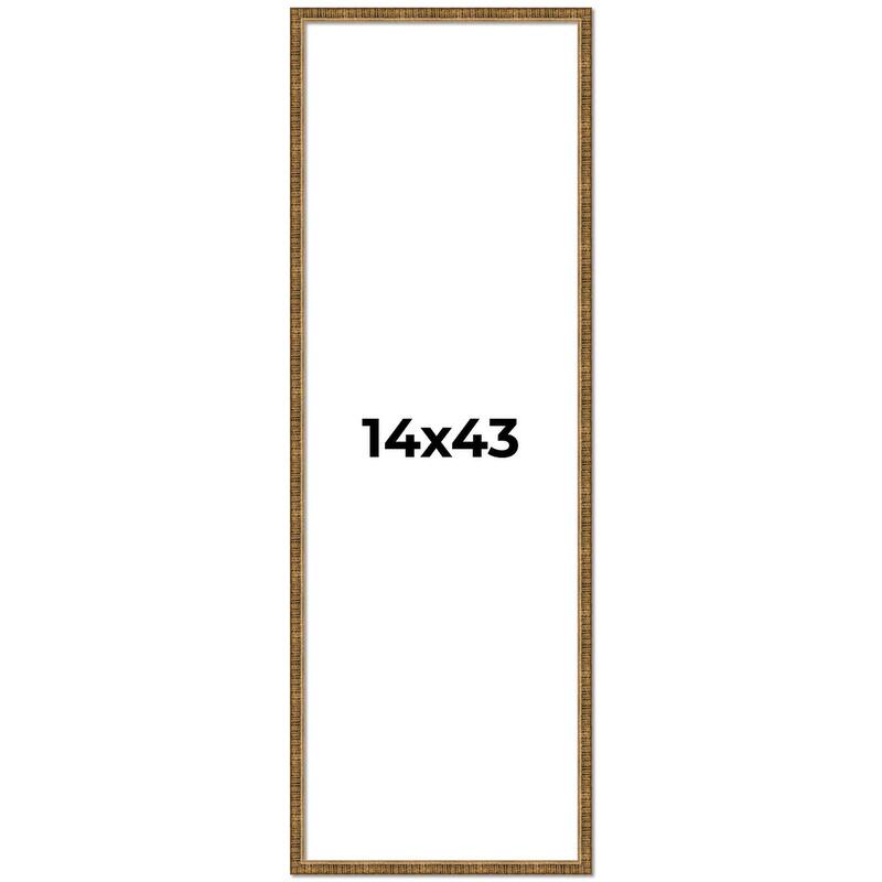 14x43 Frame Gold Kingsley Distressed Solid Wood Picture Frame Width