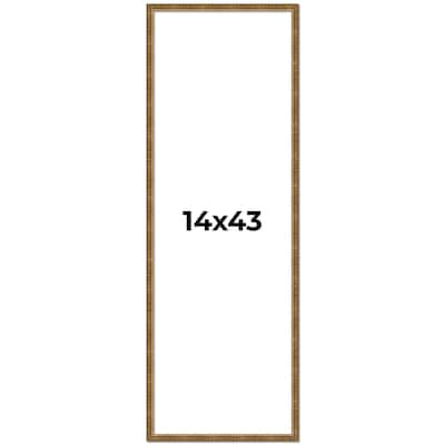 14x43 Frame Gold Kingsley Distressed Solid Wood Picture Frame Width