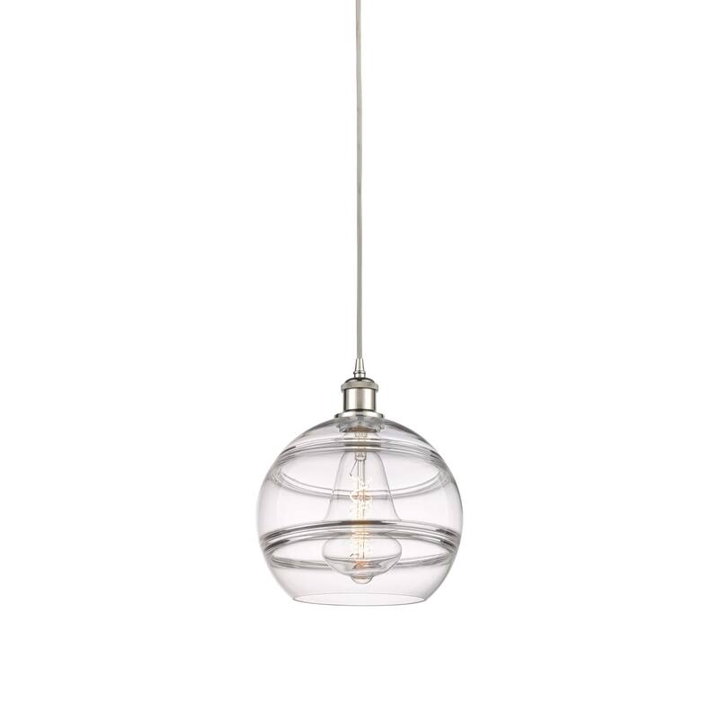 Innovations Lighting 516-1P-12-10 Rochester Pendant Rochester 10" Wide - Polished Nickel / Clear
