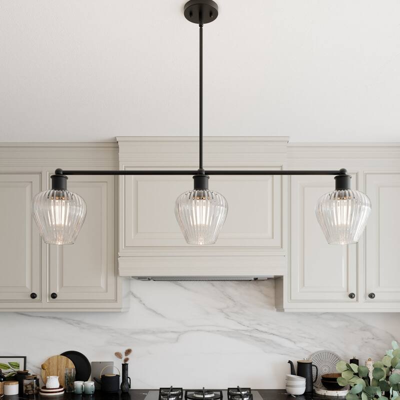 Acroma 3 - Light Dimmable Kitchen Island Linear Chandelier
