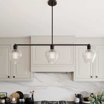 Acroma 3 - Light Dimmable Kitchen Island Linear Chandelier