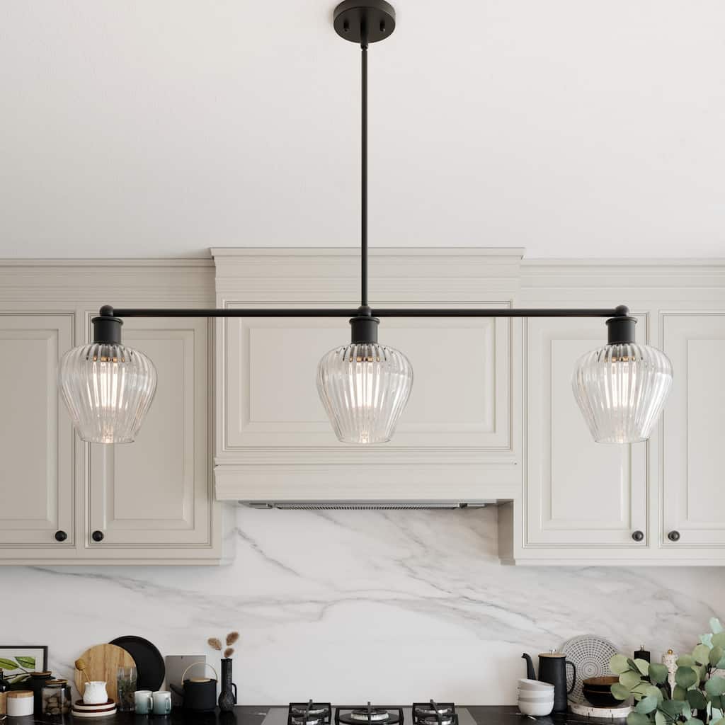 Acroma 3 - Light Dimmable Kitchen Island Linear Chandelier