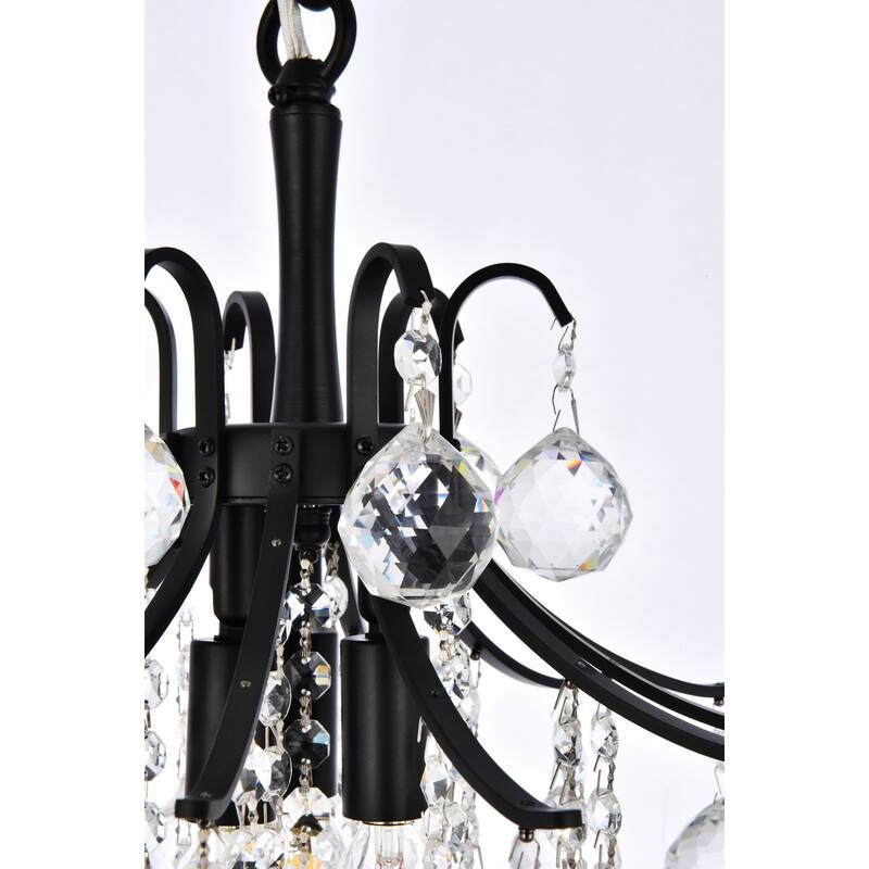 Elegant Lighting V8000D12/RC Toureg 3 Light 12" Wide Crystal Pendant