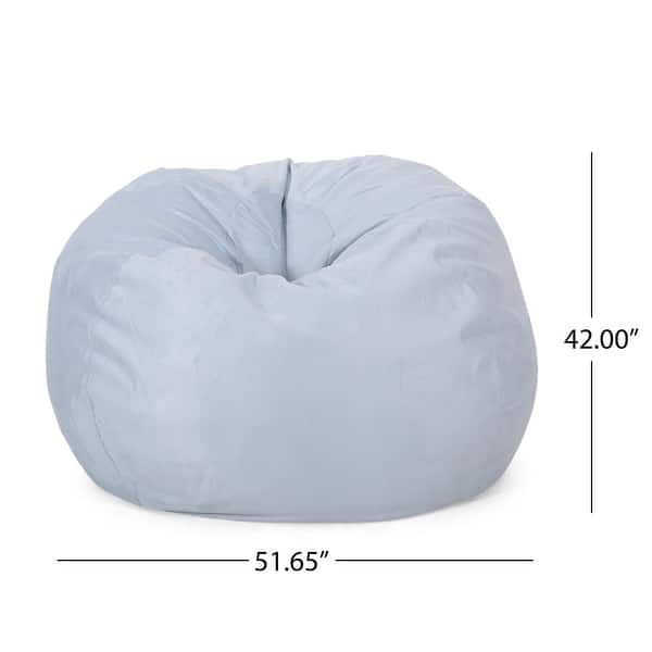 dimension image slide 7 of 10, Madison Faux Suede 5-foot Beanbag Chair by Christopher Knight Home