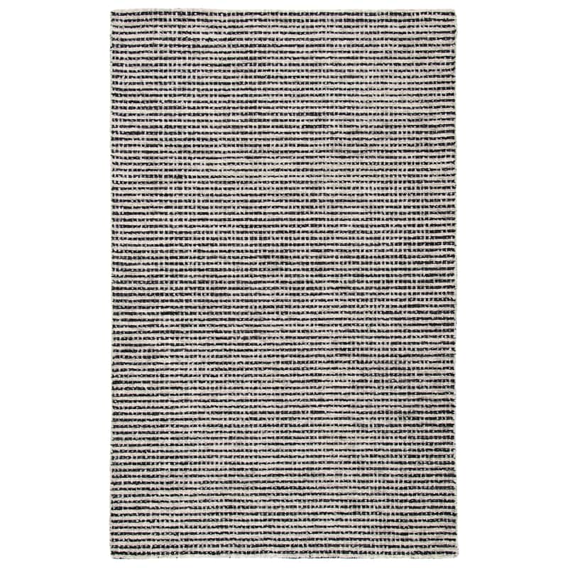 SAFAVIEH Handmade Abstract Maryla Modern Wool Rug - 6' Square - Black/Ivory