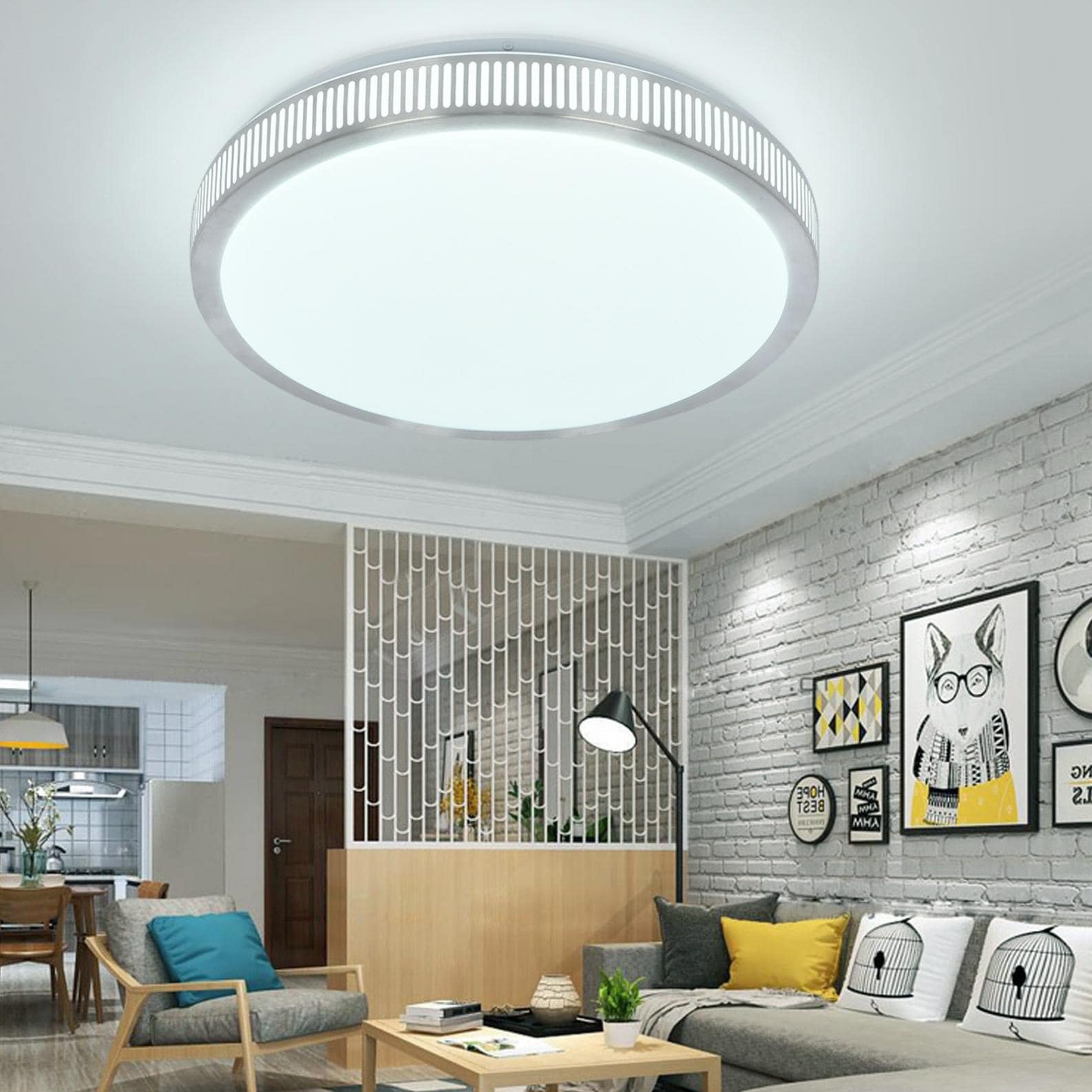 Proberen Tanzania Roman LED Flush Mount Ceiling Light Fixture Flat Modern Ceiling Lamp for Bathroom  Porch Kitchen Bedroom Living Room Hallway - Overstock - 35218173