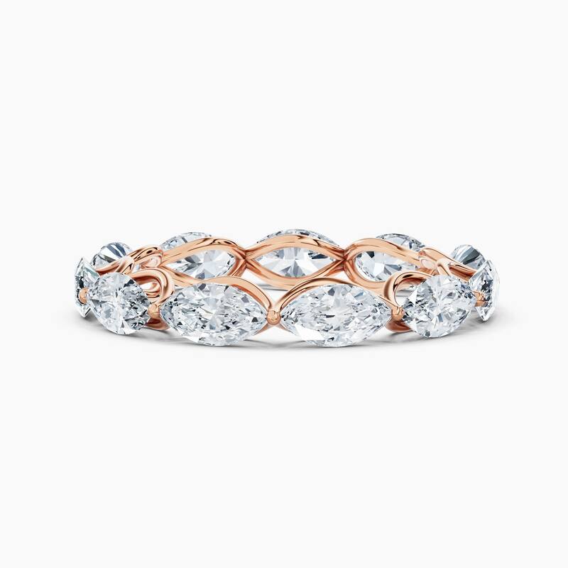Auriya 14k Gold Marquise East-West Lab Grown Diamond Eternity Band 1.50 - 6.00 ct. tw. (F-G, VS) - 3.30 ct. wt. - 7 - Rose