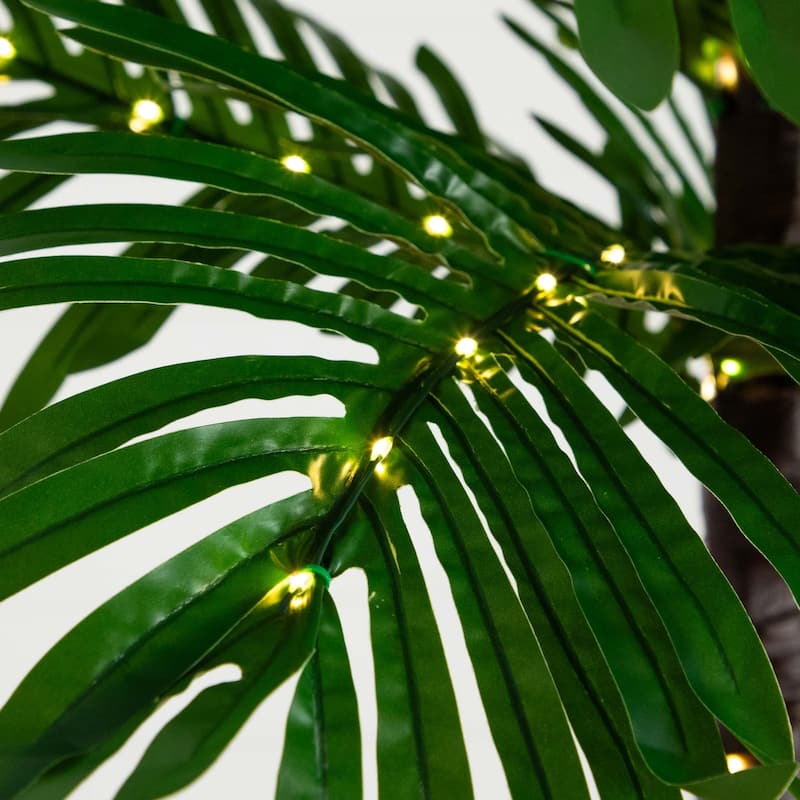 Pre-Lit Palm Artificial Tree - 6' - Warm White LED Lights